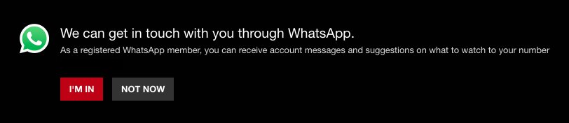 Netflix Whatsapp Prompt Whatsapp Business