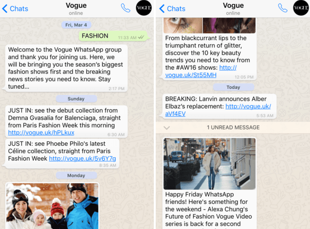 Vogue Whatsapp Groups